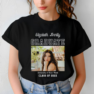 Examen Anpassat År Foto  Röd Högskola T Shirt