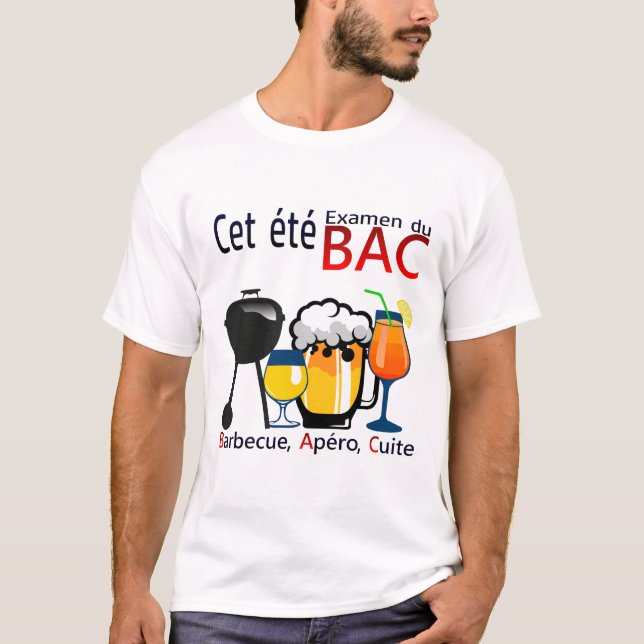 examen bac barbecue apero cuite alcool humour bier t shirt (Framsida)