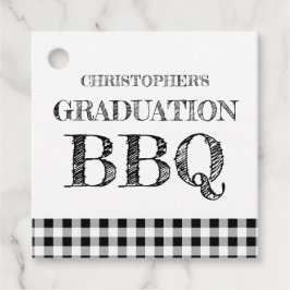 Examen BBQ-ruta Gåvor Etiketter