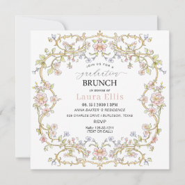 Examen Brunch elegant modern akvarell Inbjudningar