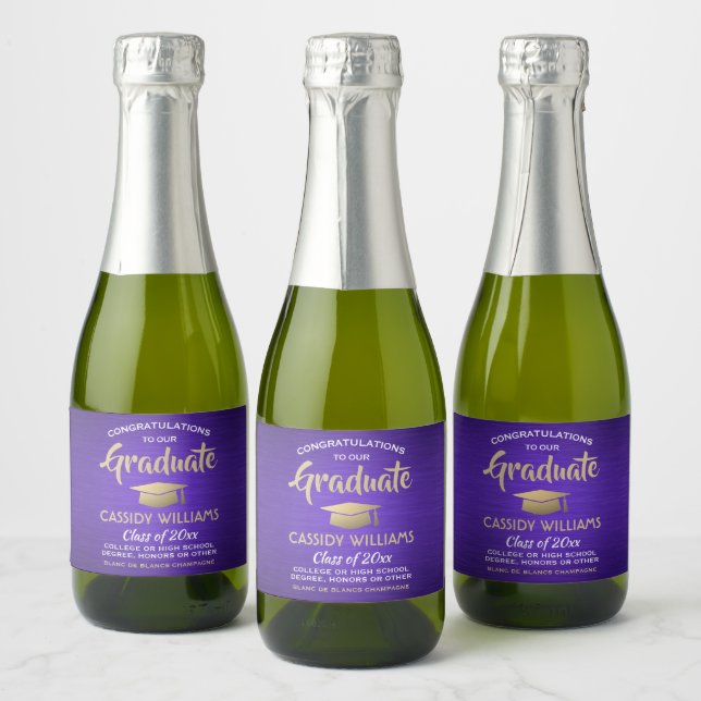 Examen Brushed Purple Guld & Vit Mini Split (Flaskor)