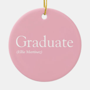 Examen Definition Girly Rosa Rolig Julgransprydnad Keramik