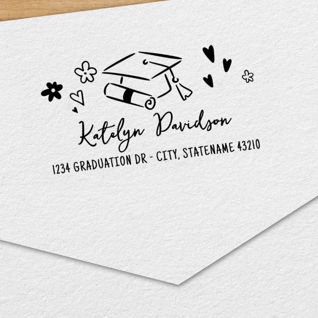 Examen doodle namn adress självfärgande stämpel (Skapare uppladdad)