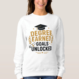 Examen Erhållna Mål Upplåsta Kvinnors Examen T Shirt