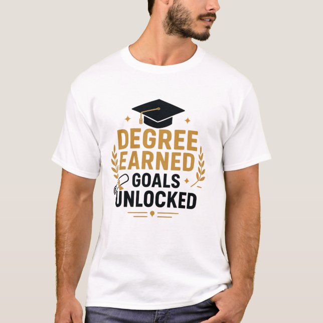 Examen Examen Mål Upplåst Examen T Shirt (Framsida)