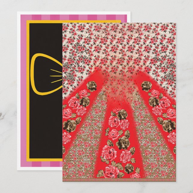 Examen, Födelsedag & Fest Inbjudningskort (Fram/baksida)