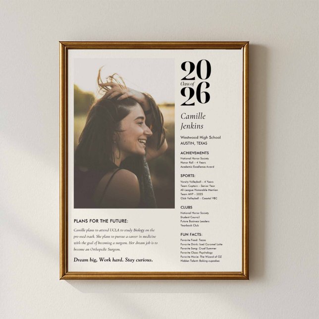 Examen Fotoaffisch Klass 2026 Poster (Senior 2026 Photo Graduation Poster)