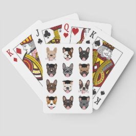 Examen Franskt Bulldoggbarn Ansikten Casinokort
