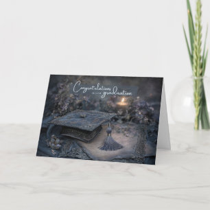 Examen Grattis Mörk Romantik Elegant Dyster Kort