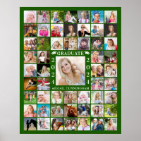Examen Grön 55 Foto Collage Minnen Display
