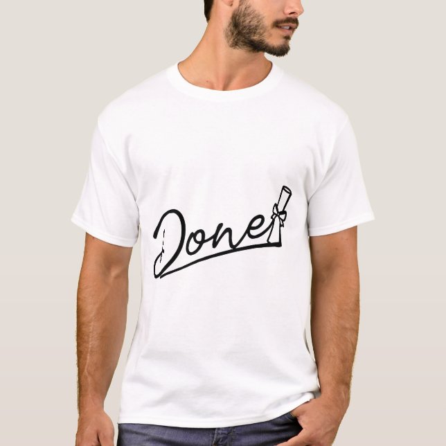 Examen Klar Minimalistisk Design T Shirt (Framsida)