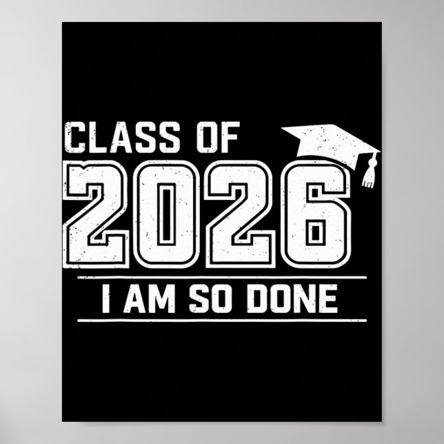 Examen klass 2026 Jag är så klar Doktorand  Poster (Framsidan)
