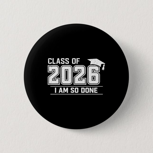 Examen klass 2026 Jag är så klar Examensstudent  Knapp (Framsida)