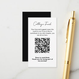 Examen Klasskassa QR-kod Minimalistisk Modern Tilläggskort