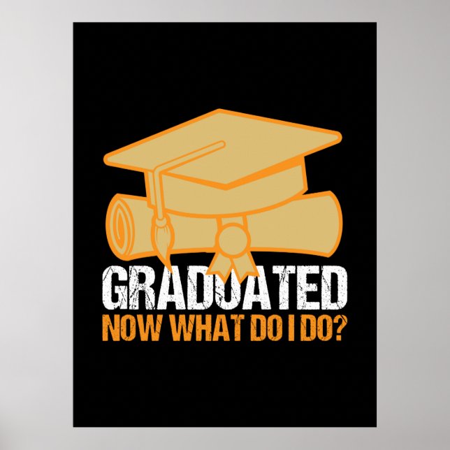 Examen Konst | Utexaminerad Nu Vad Gör Jag Poster (Framsidan)