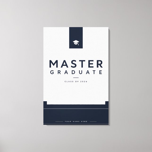 Examen Magister 2026 Egendesignad Canvasduk (Framsida)