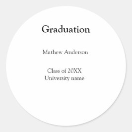 Examen namn klass 20XX universitet namn simp Runt Klistermärke