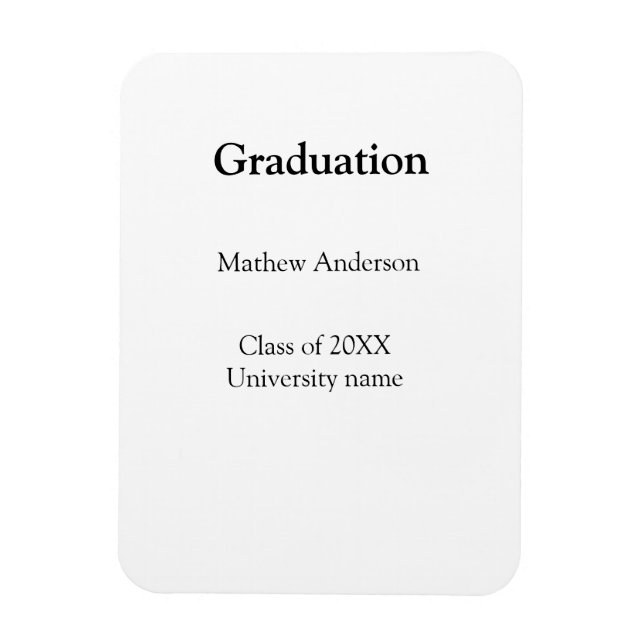 Examen namn klass 20XX universitetsnamn simp Magnet (Vertikal)
