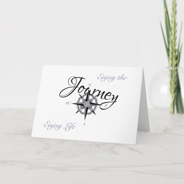 Examen - Njut av resan - Njut av livet-kort Kort (Framsida)