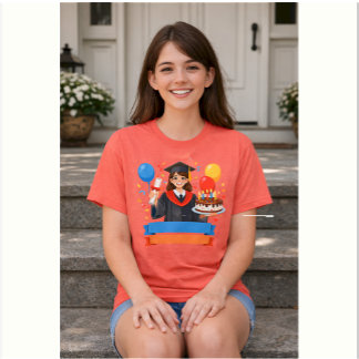 Examen och Födelsedag Anpassat Namn T Shirt