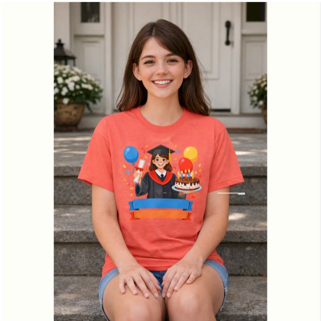 Examen och Födelsedag Anpassat Namn T Shirt (Skapare uppladdad)