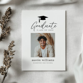 Examen Pojke Foto Tillkännagivande