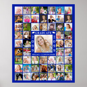 Examen Royal Blue 55 Fotokollage Personliggör Poster