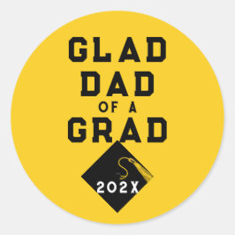 Examen Stolt Pappa Runt Klistermärke