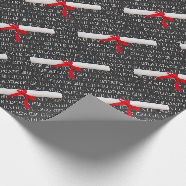 Examen svart tavla och diplom tema presentpapper (Hörn)