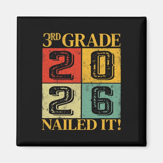 Examen tredje klass 2026 3:e klass Nailed It  Magnet (Framsidan)