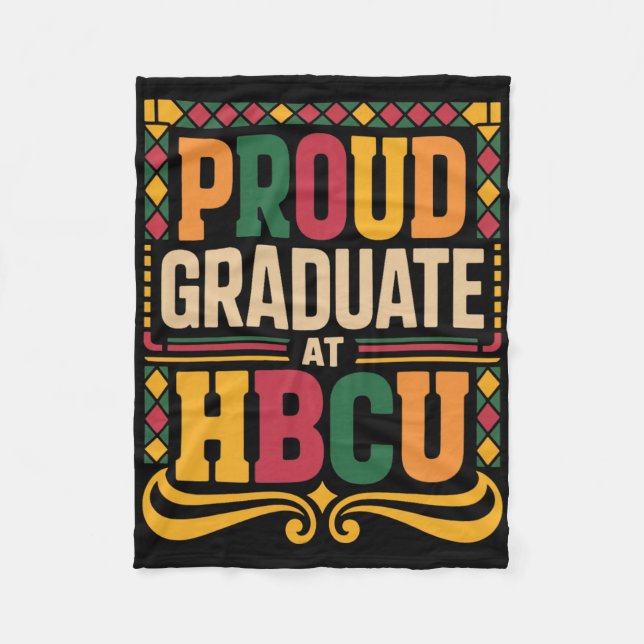 Examen vid Hbcu Juneteenth Skola Historisk Hbcu Fleecefilt (Framsidan)