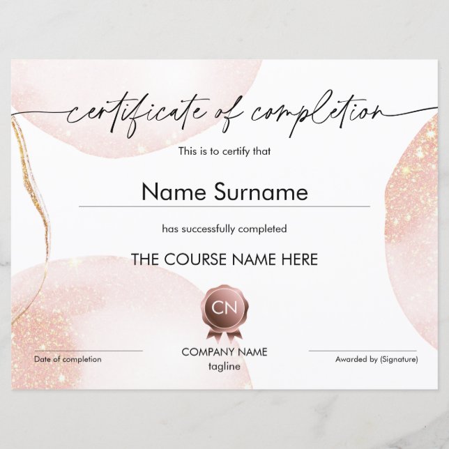 Examenbevis Deltagande Diplom (Framsida)