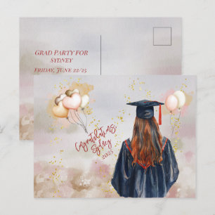 Examenfest Dotter Grattis Vykort