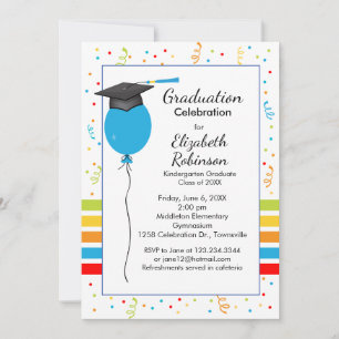 Examenfest Invitation Förskoleklass examen Inbjudningar