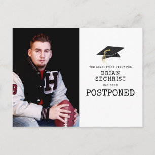 Examenfest uppskjuten Foto Minimalistisk Vykort