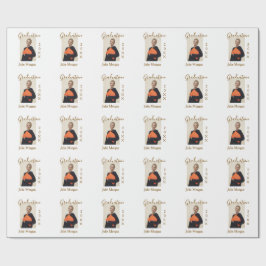 Examenfoto brun gyllene år 20XX namn enkelt Presentpapper
