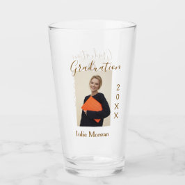 Examenfoto brun gyllene år 20XX namnenkel Glaskopp