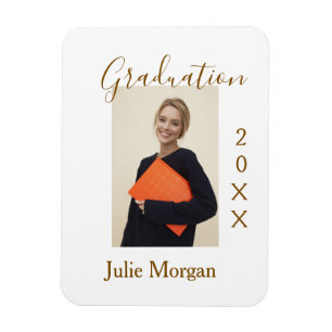 Examenfoto brun gyllene år 20XX namnenkel Magnet