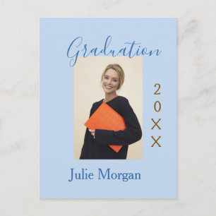 Examenfoto brun gyllene år 20XX namnenkel Vykort
