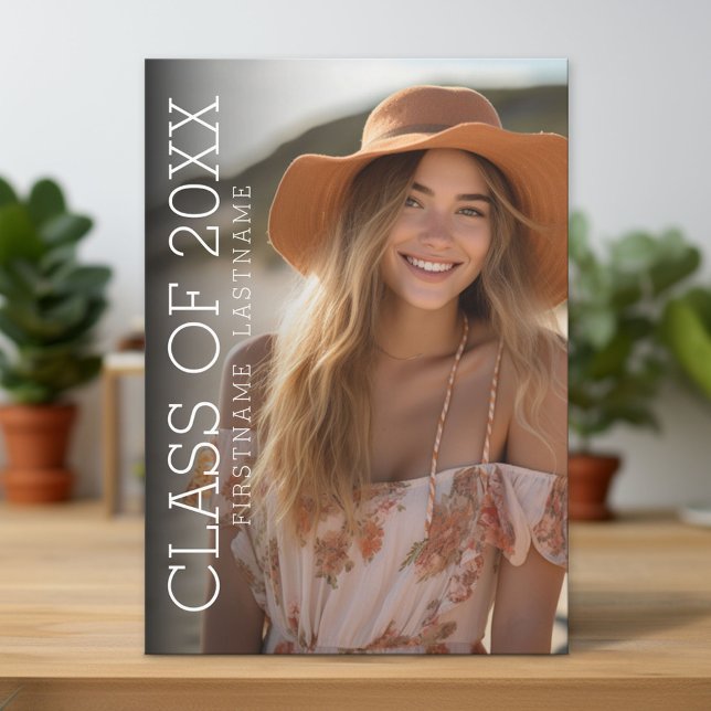 Examenfoto - Klass från vilket år som helst Examen Inbjudningar (Custom Graduation Announcement and Invitation)