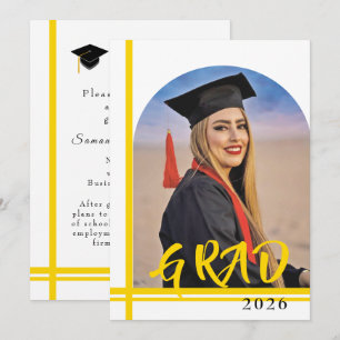 Examenhögtid från högskola och universitet med gul kort
