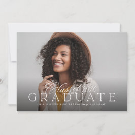 Examenklass 2025 enkel elegant foto meddelande