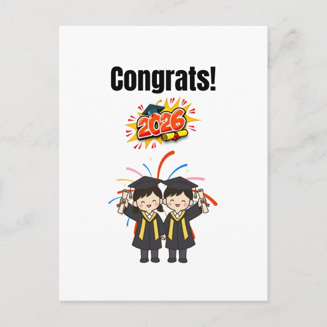 Examenklass 2026:s examensfirande vykort (Framsida)