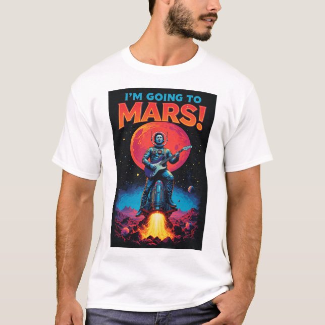 Examenpresent Grafisk Design Jag Ska Till Mars T Shirt (Framsida)