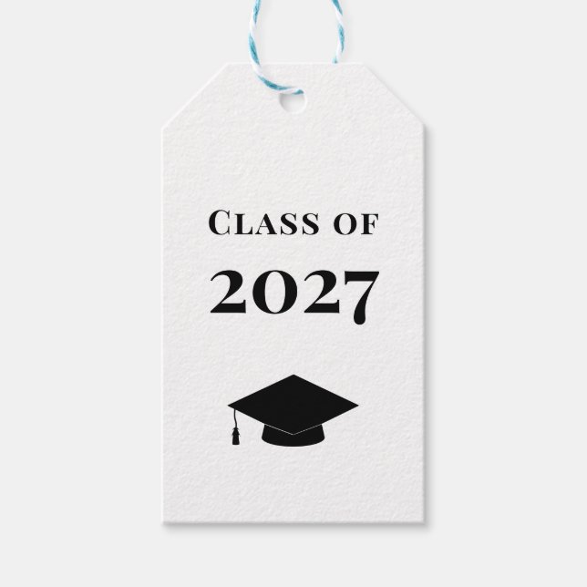 Examenpresentkort, Klass 2027 examen Presentetikett (Framsidan)