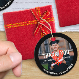 Examens Anpassad Foto Namn och År Tack Gåvor Etiketter