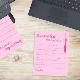 Examens Bucket List Rosa Examensråd Kort