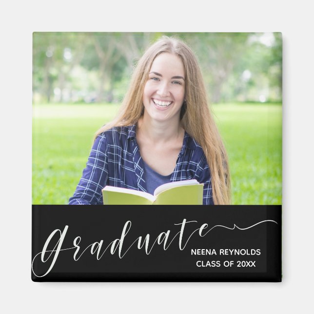 Examens Typografi Examen Foto Kylskåpsmagnet (Framsidan)