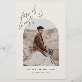 Examensårgång 2025 Beige valv inbjudan till examen