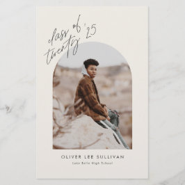 Examensårgång 2025 Beige valv inbjudan till examen